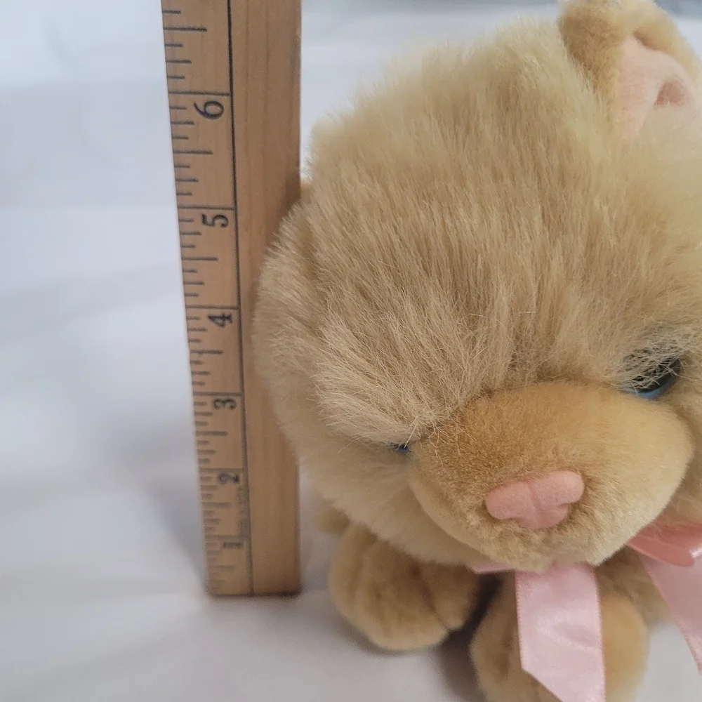 TB Trading Co Tan Plush Cat Kitten Laying 12